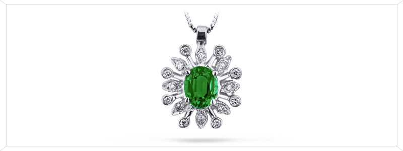 CIN2581BBS-Collana-con-pendente-in-oro-Bianco-18k-con-Smeraldo-e-Diamanti-gioielli-di-valenza